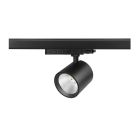 Zwarte 3-fase railsysteem spot aluminium, Jeska, 10W/20W/30W, white switch LED