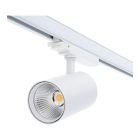 Witte 3-fase railsysteem spot aluminium, Rozina, 10W/20W/30W, white switch LED