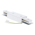 I-vorm connector voor 1-fase railverlichting, wit