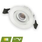Witte downlight aluminium, Phyllis, 5W, white switch LED, IP65