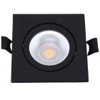 Zwarte downlight aluminium, Loura, 6W, white switch LED, IP65