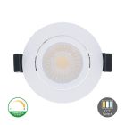 Witte downlight aluminium, Maite, 7W, white switch LED, IP65