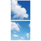 Fotoprint wolk - set van 2 acrylplaten met print, voor 60x60 cm LED panelen