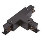T-vorm connector voor 3-fase railverlichting, links 1, zwart, Pro