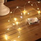 2m LED draadverlichting op batterij, 40 leds, warm wit