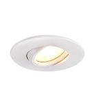 Kantelbare ronde badkamer inbouwspot Jill, wit, IP44