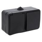 Q-Link Combinatie stopcontact en schakelaar, Spatwaterdicht Wissel Randaarde