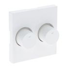 Q-Link S-Line Centraalplaat met Knop Duodimmer, Polarwit