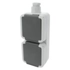 Peha Spatwaterdichte Contactdoos Tweevoudig Randaarde Wartel M20