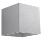 Grijze up down wandlamp Andro, aluminium