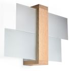 Moderne wandlamp Fouzia, bruin, hout