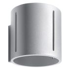 Grijze up down wandlamp Jamey, aluminium