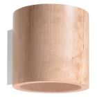 Landelijke up down wandlamp Amely, bruin, hout