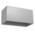 Grijze up down wandlamp Andro, aluminium