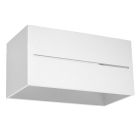 Witte up down wandlamp Jacky, aluminium