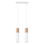 Witte hanglamp Francesca, aluminium, 2L