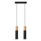 Zwarte hanglamp Francesca, aluminium, 2L