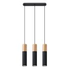 Zwarte hanglamp Francesca, aluminium, 3L