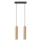 Houten hanglamp Francina, 2L