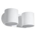 Witte up down wandlamp Amely, aluminium