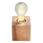 Landelijke tafellamp Anniko, bruin, hout