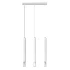 Moderne hanglamp Ishani, wit, staal, 3L