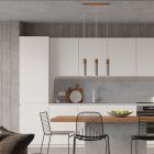 Landelijke hanglamp Ferron, grijs, beton