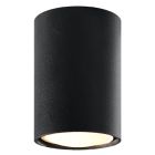 Zwarte opbouwspot Harley, aluminium, 10 cm