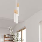 Witte hanglamp Francesca, aluminium, 3L