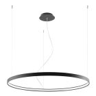 Moderne eettafel hanglamp Ringo, zwart, aluminium, 70w, 3000K