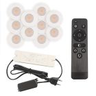 10 witte veranda inbouwspots Dico, IP65, incl. aansluitset en afstandbediening