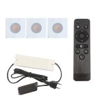 3 vierkante witte veranda inbouwspots Dico, IP65, incl. aansluitset en afstandbediening