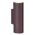 Roestkleurige up down wandlamp modern, Kaso