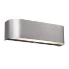 Grijze up down wandlamp glas, Tomaso, 3,1W, 3000K LED