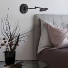 Zwarte wandlamp modern, Sinbad, 8W, 3000K LED