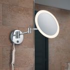 Chromen wandlamp modern, Bartje, 3W, 3000K LED, IP44, met schakelaar