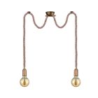 Landelijke hanglamp Inca, Oud Brons