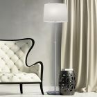 Nikkelen vloerlamp klassiek, Niva, met trekschakelaar