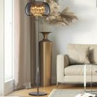 Moderne vloerlamp Capucine, chroom