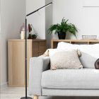 Zwarte vloerlamp modern, Rebel, 6W, 3000K LED, met touchdimmer