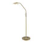 Messing vloerlamp modern, Robin, 12W, 3000K LED, met touchdimmer