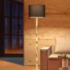 Gouden vloerlamp modern, Ramten, 7W, 3000K LED, met trekschakelaar
