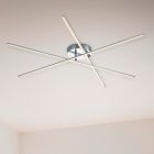 Nikkelen plafonnière design, Gottrup, 8,5W, 3000K LED