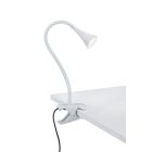Witte klemspot kunststof, Yelaisa, 3W, 3000K LED, met schakelaar