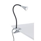 Grijze klemspot kunststof, Yelaisa, 3W, 3000K LED, met schakelaar