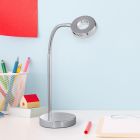 Chromen bureaulamp modern, Daley, 4W, 3000K LED, met schakelaar