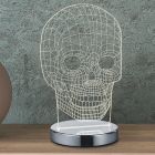 Chromen tafellamp design, Berjan, 7W, warm tot koud wit verstelbare LED, met schakelaar