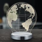 Chromen tafellamp design, Berfin, 7W, warm tot koud wit verstelbare LED, met schakelaar