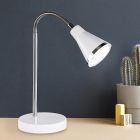 Witte bureaulamp kunststof, Taimi, 3,8W, 3000K LED, met schakelaar