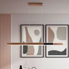 Messing hanglamp design, Dwayn, 48W, warm tot koud wit verstelbare LED, met touchdimmer